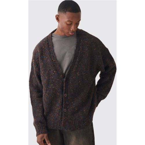 Cardigan oversize en maille brossée - S - Boohooman - Modalova