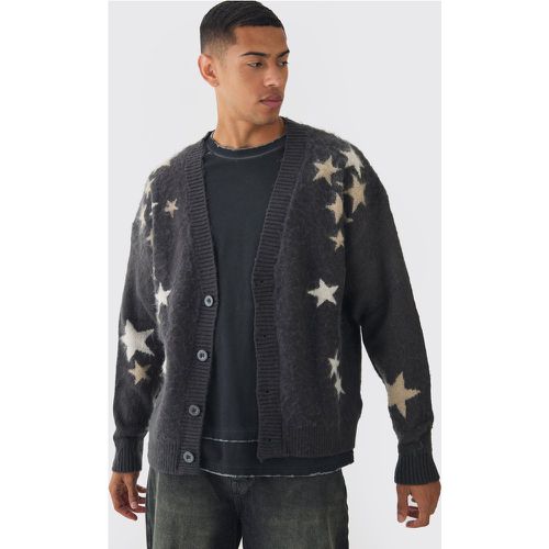 Cardigan oversize en maille brossée - M - Boohooman - Modalova