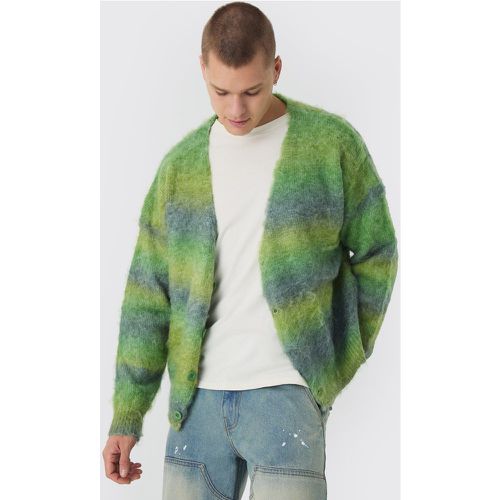 Cardigan oversize en maille brossée - L - Boohooman - Modalova