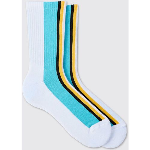 Chaussettes à rayures et motif jacquard - ONE SIZE - Boohooman - Modalova