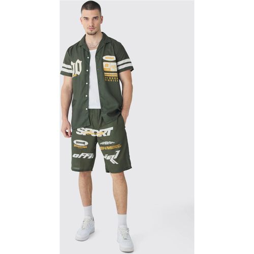 Tall - Ensemble imprimé moto avec short homme - S - Boohooman - Modalova