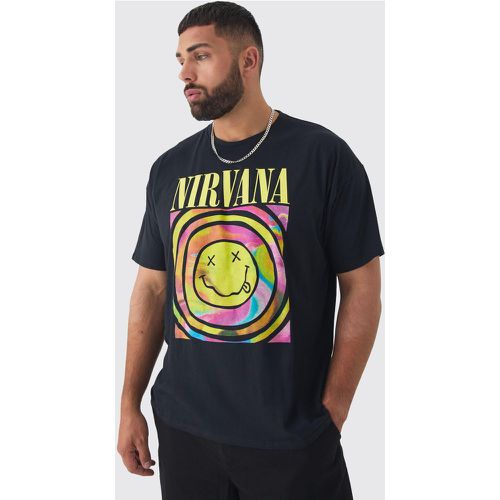 Plus Nirvana Smiley License T-shirt - - XXXL - Boohooman - Modalova