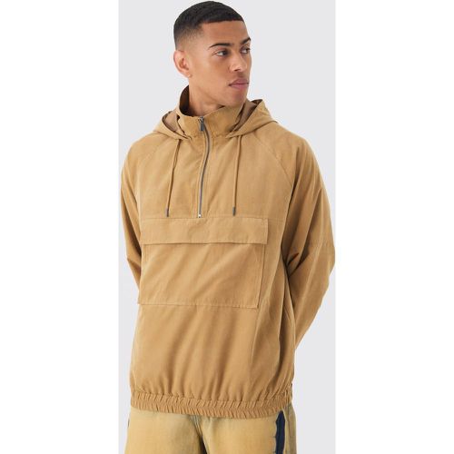 Coupe-vent plissé à capuche homme - S - Boohooman - Modalova