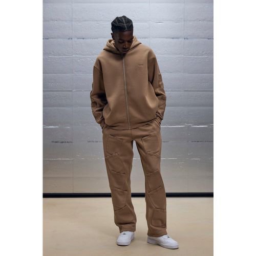 Survêtement oversize zippé avec sweat à capuche - S - Boohooman - Modalova