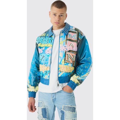 Bomber oversize imprimé homme - L - Boohooman - Modalova