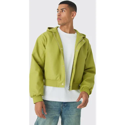 Bomber oversize à capuche homme - XL - Boohooman - Modalova