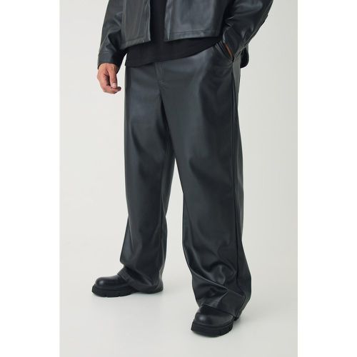 Grande taille - Pantalon large enduit - 38 - Boohooman - Modalova