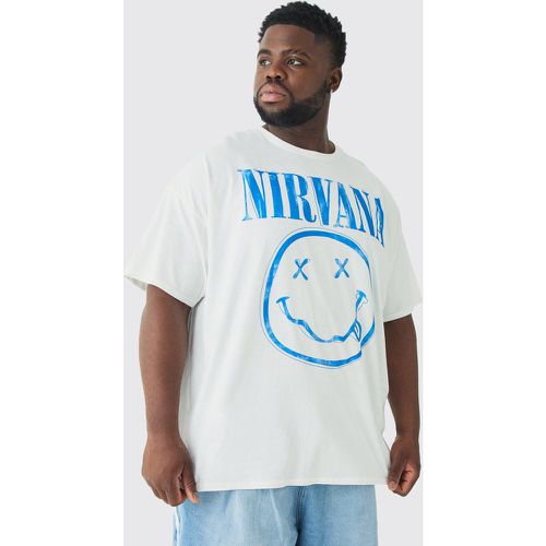 Plus Nirvana Face License T-shirt - - XXXL - Boohooman - Modalova