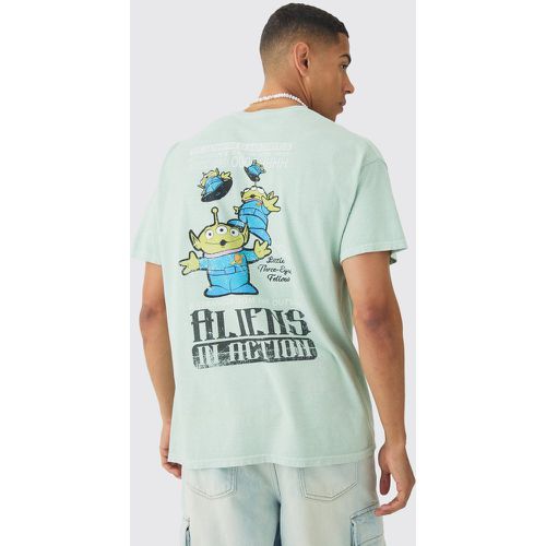 T-shirt oversize délavé à imprimé Aliens Toy Story - S - Boohooman - Modalova