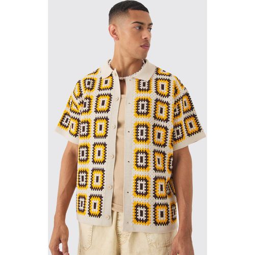 Chemise oversize en crochet - XL - Boohooman - Modalova