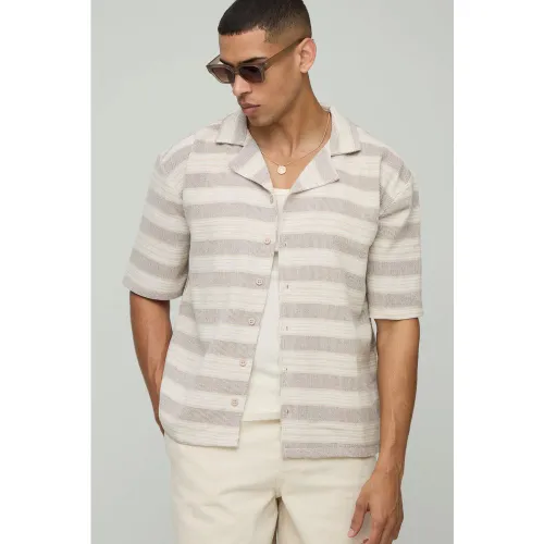 Chemise oversize rayée - S - Boohooman - Modalova