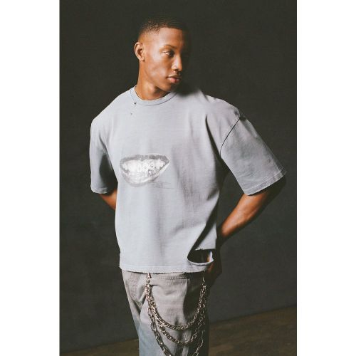 T-shirt oversize délavé premium - M - Boohooman - Modalova