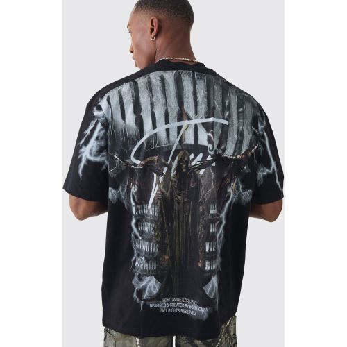 T-shirt oversize imprimé à col montant - S - Boohooman - Modalova