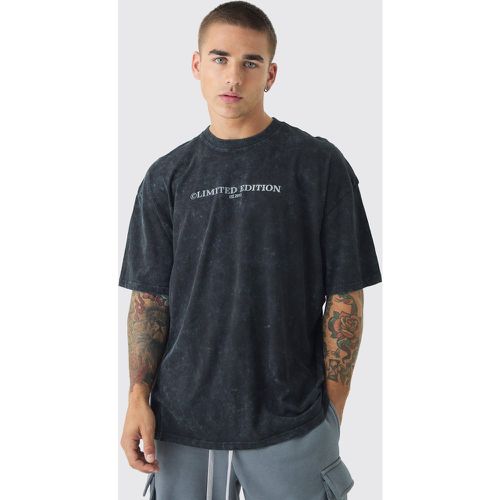 T-shirt oversize délavé - Limited Edition - L - Boohooman - Modalova