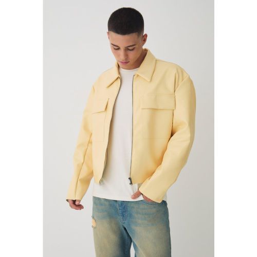 Veste Harrington oversize à bords bruts en - L - Boohooman - Modalova