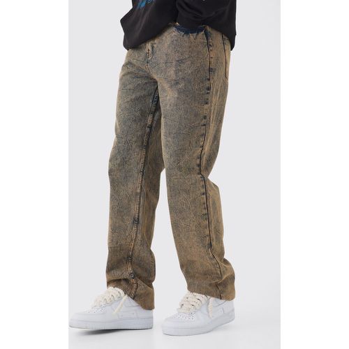 Tall - Jean large délavé surteint - 30 - Boohooman - Modalova