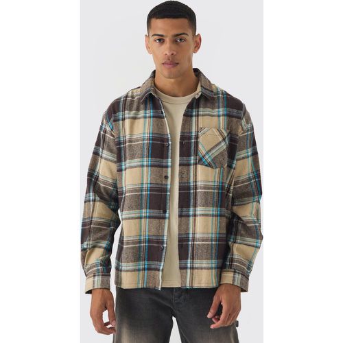 Chemise oversize à carreaux et manches longues - S - Boohooman - Modalova