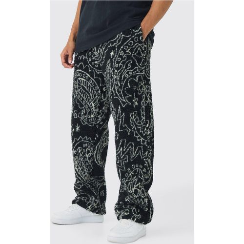 Jogging large en polaire à imprimé cachemire - S - Boohooman - Modalova