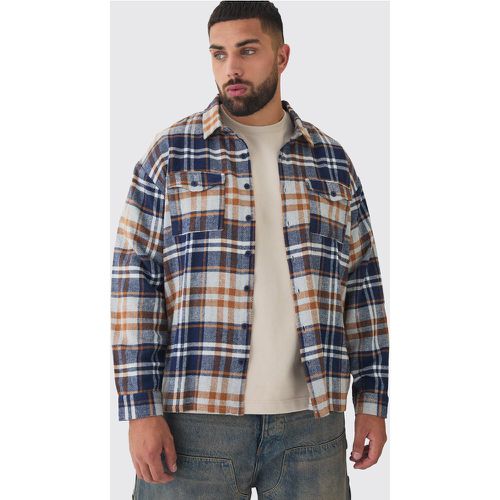 Grande taille - Chemise oversize à carreaux - XXXL - Boohooman - Modalova