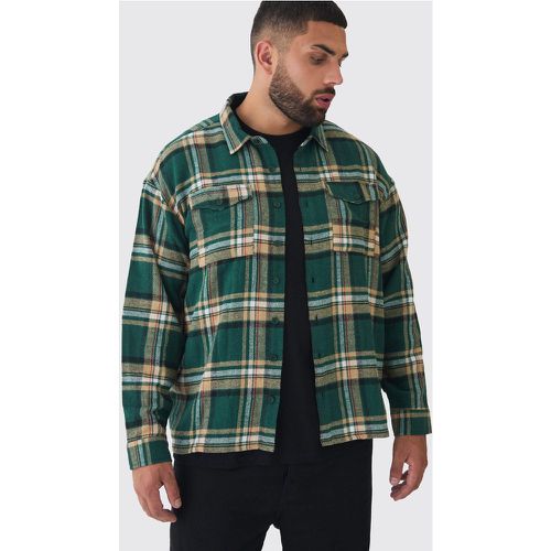 Grande taille - Chemise oversize à carreaux - XXXL - Boohooman - Modalova