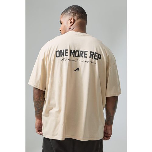 Grande taille - T-shirt oversize à imprimé One More Rep - XXL - Boohooman - Modalova