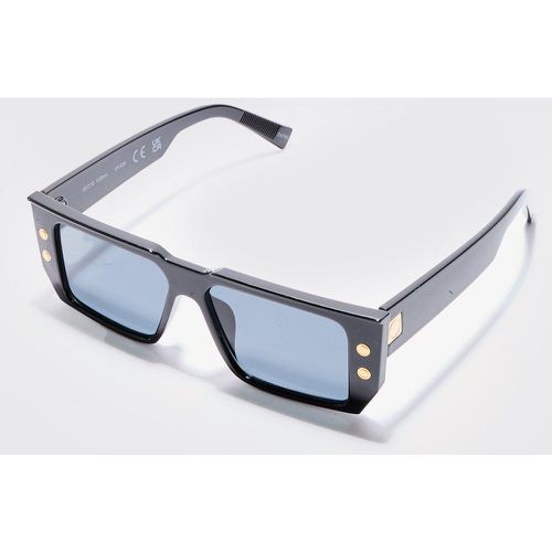 Lunettes de soleil rectangulaires en plastique - ONE SIZE - Boohooman - Modalova