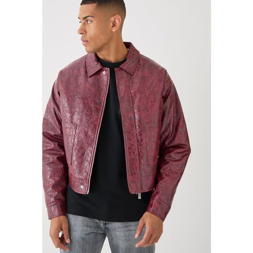 Veste Harrington oversize texturé - S - Boohooman - Modalova