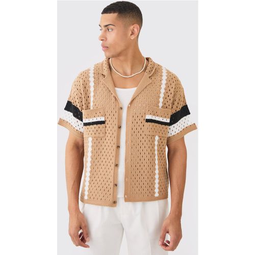 Chemise oversize rayée à coutures apparentes - L - Boohooman - Modalova