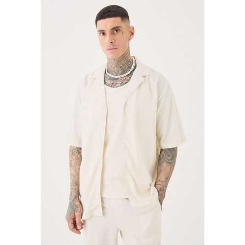 Tall - Chemise en lin effet naturel - L - Boohooman - Modalova