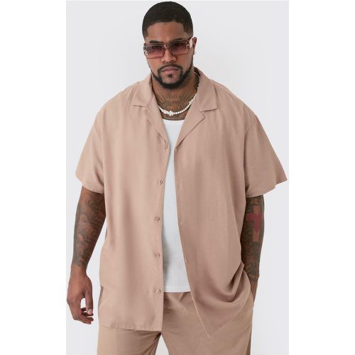 Grande taille - Chemise en lin à imprimé - XXXL - Boohooman - Modalova