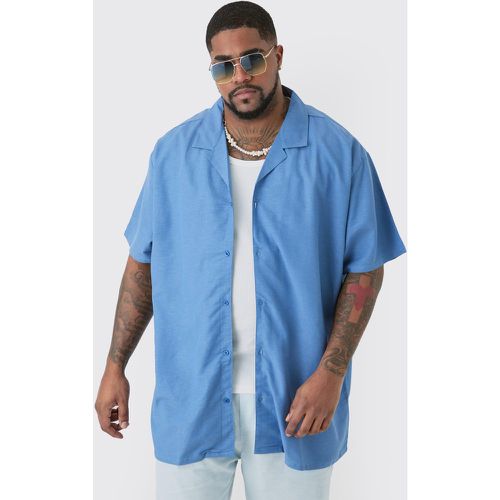 Grande taille - Chemise oversize en lin - XXL - Boohooman - Modalova