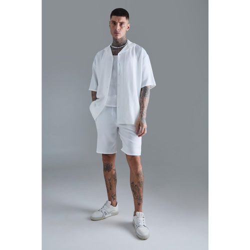 Tall - Ensemble en lin à manches courtes et short homme - S - Boohooman - Modalova