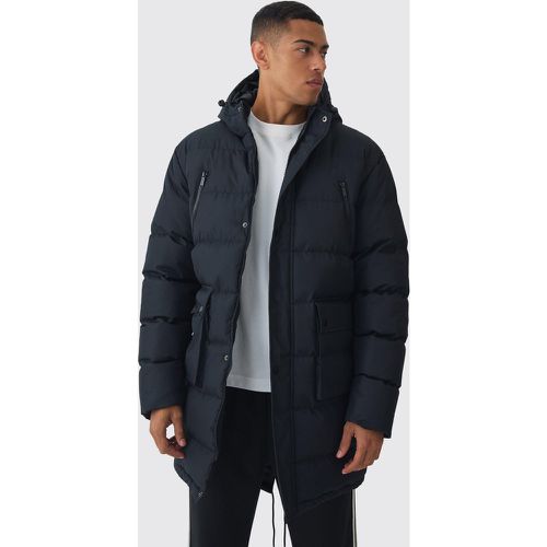 Parka mi-longue à capuche homme - S - Boohooman - Modalova