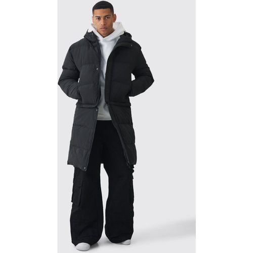 Doudoune longue zippée - S - Boohooman - Modalova