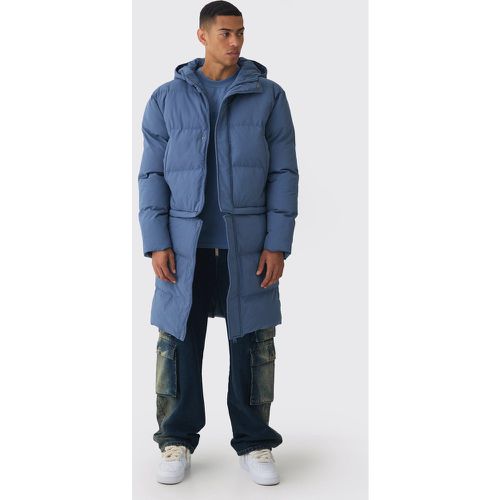 Doudoune longue zippée en polaire - M - Boohooman - Modalova