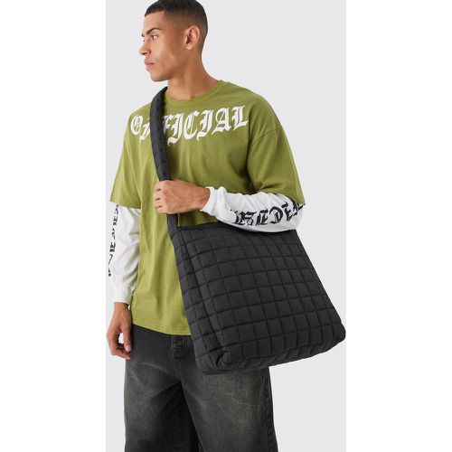 Sac bandoulière matelassé en nylon - ONE SIZE - Boohooman - Modalova