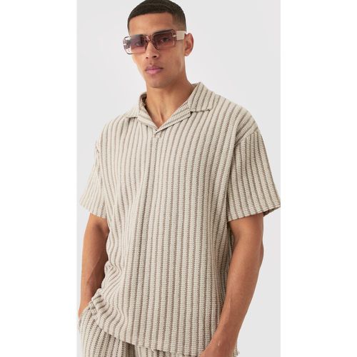 Polo oversize à rayures - S - Boohooman - Modalova