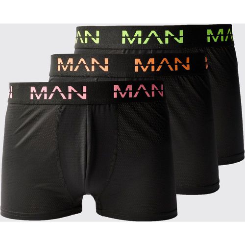 Lot de 3 boxers fluo performance - MAN Active - S - Boohooman - Modalova