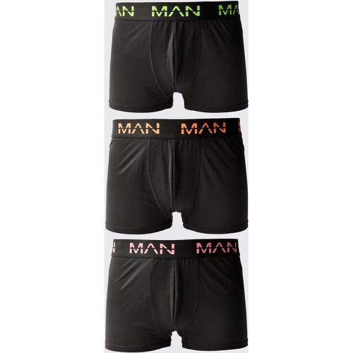 Man Active Performance 3 Pack Boxer Neon Logo - Boohooman - Modalova