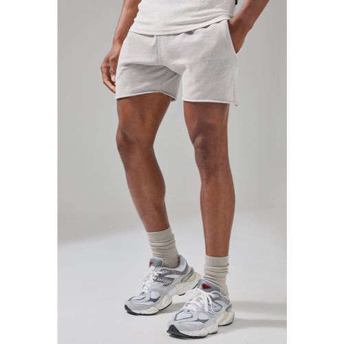 Short de sport délavé à logo - L - Boohooman - Modalova