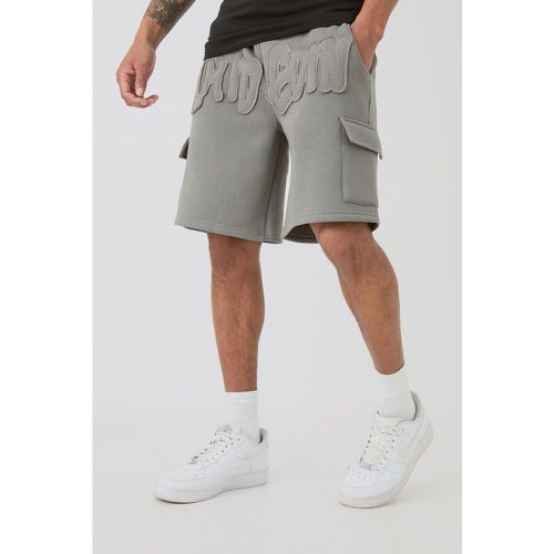 Short cargo oversize à écussons - M - Boohooman - Modalova