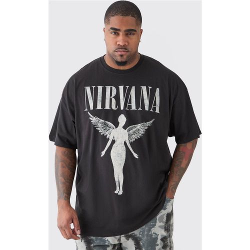 Plus Nirvana Tour Dates Back Print License T-shirt - Boohooman - Modalova