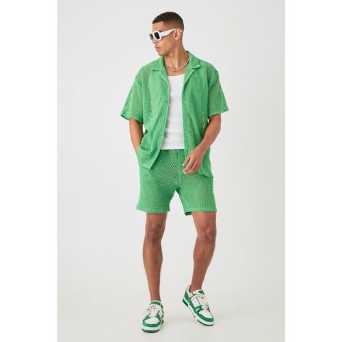 Ensemble à coutures apparentes avec chemise oversize et short - L - Boohooman - Modalova