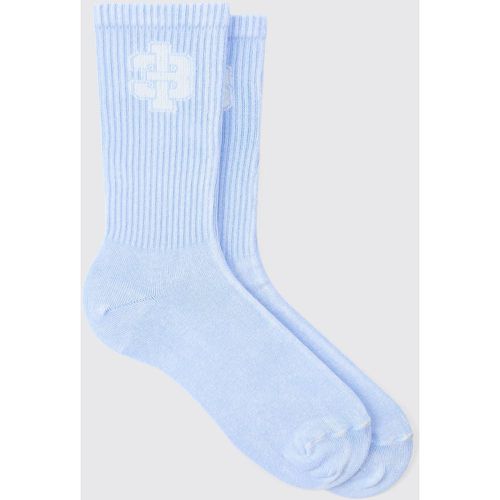 Chaussettes délavées à motif jacquard - ONE SIZE - Boohooman - Modalova