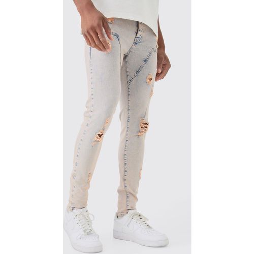 Jean charpentier skinny stretch déchiré - 32R - Boohooman - Modalova