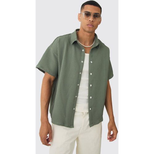 Chemise oversize en tissu gaufré - L - Boohooman - Modalova