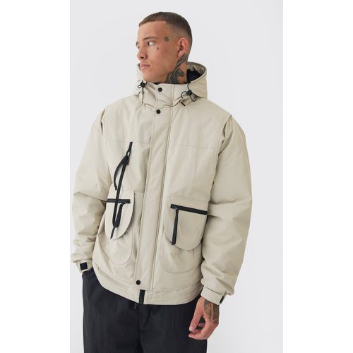 Tall - Parka à capuche utilitaire homme - L - Boohooman - Modalova