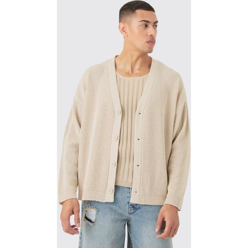 Cardigan oversize côtelé - M - Boohooman - Modalova