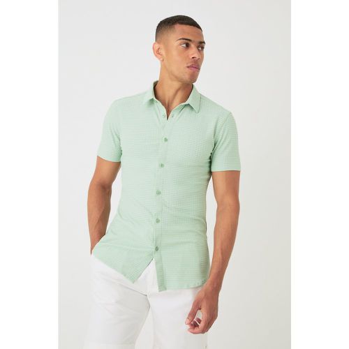 Chemise moulante à manches courtes - S - Boohooman - Modalova