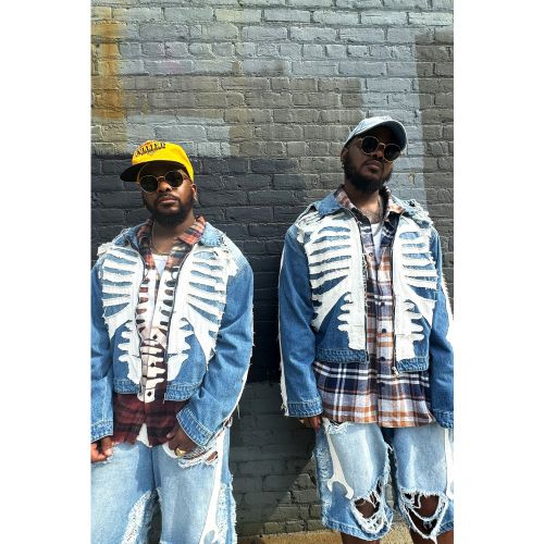Veste oversize en jean à imprimé squelette - XXS - Boohooman - Modalova